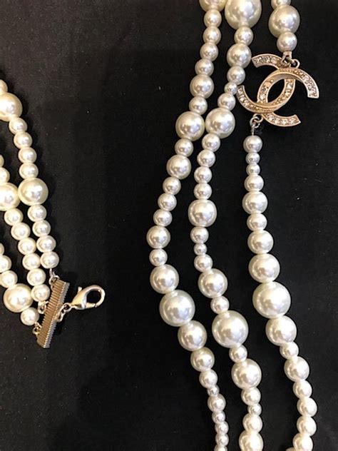 long strand of chanel pearls|Chanel necklace sale.